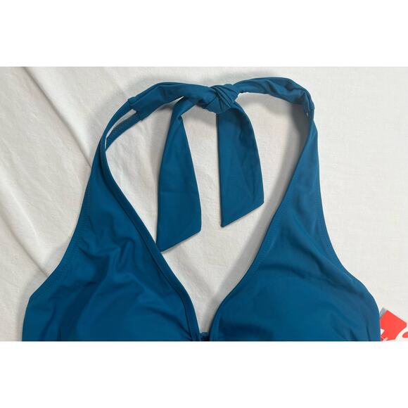 Sun & Sea Swimsuit One Piece Blue Size 20‎ NWT Tie Neck - Picture 6 of 11